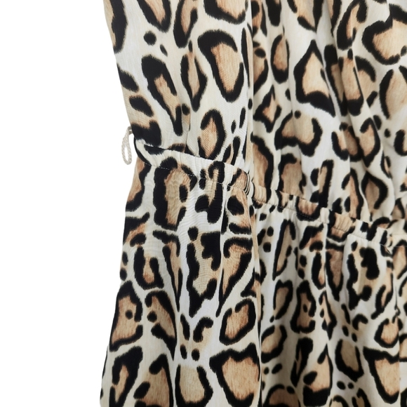 Lane Bryant Cheetah Leopard Animal Print Strapless Hi Lo Pocket Dress Size 22/24 - Picture 11 of 11